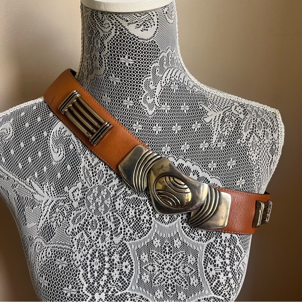 Avignon Vintage Brown Leather Belt